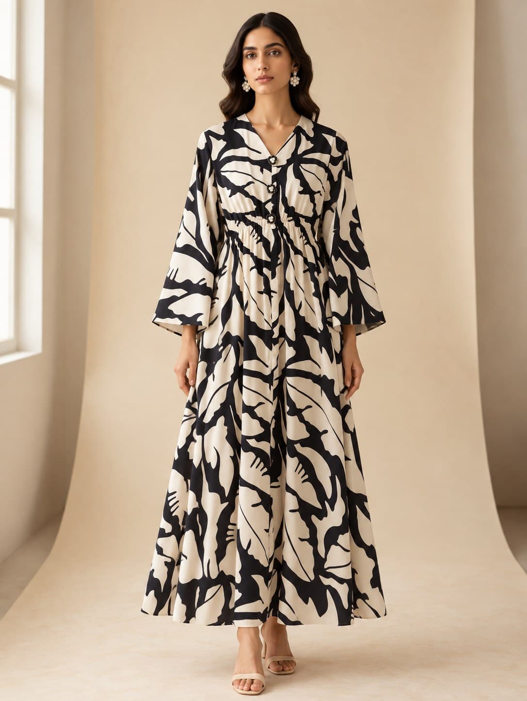 Monochrome Flow Dress - Ready-to-Wear women's clothing by Light & Grace